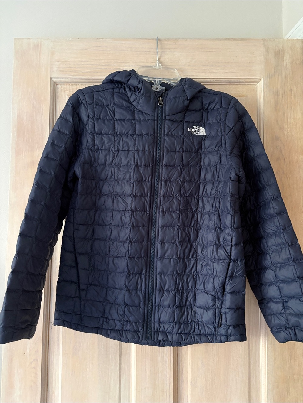 The North Face Kids Navy Quilted Hooded Puffer Jacket